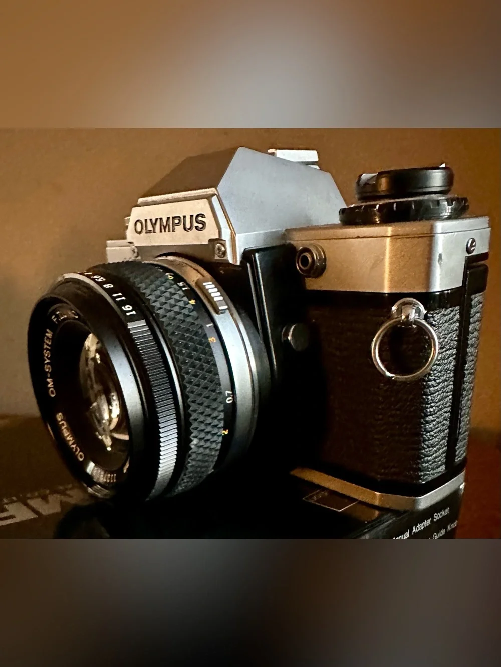 Olympus F.Zuiko Auto-S 50mm f/1.8 Lens — Black and Silver